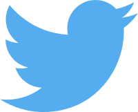 Twitter logo - blue bird flying